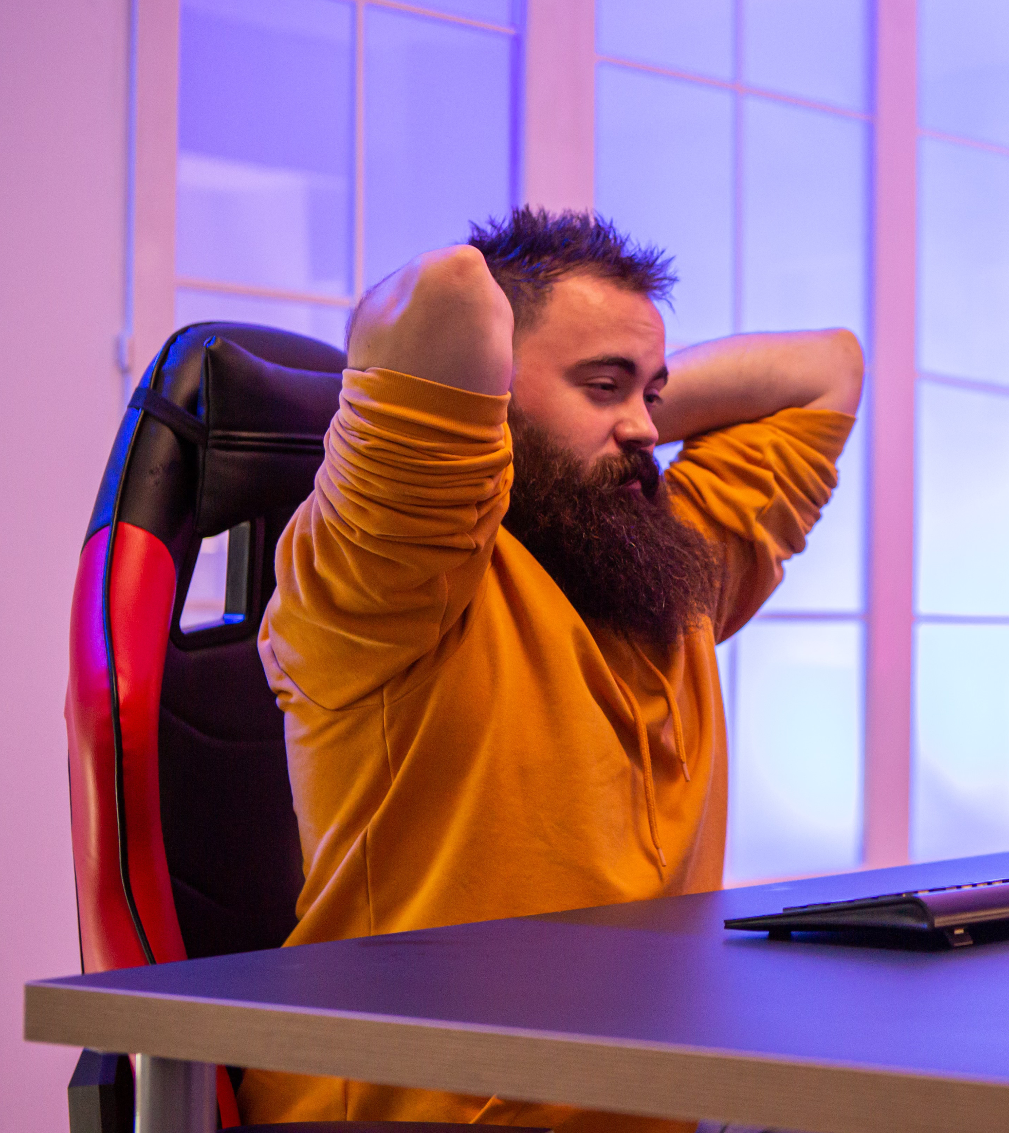 Underdogs collaborating on laptop